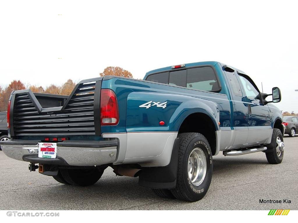 2000 F350 Super Duty XLT Extended Cab 4x4 Dually - Island Blue Metallic / Medium Graphite photo #7