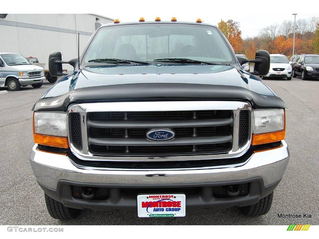 2000 F350 Super Duty XLT Extended Cab 4x4 Dually - Island Blue Metallic / Medium Graphite photo #10
