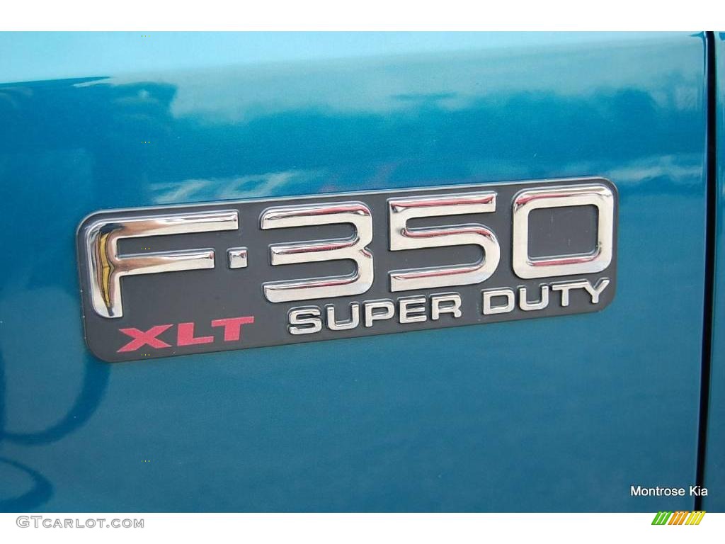 2000 F350 Super Duty XLT Extended Cab 4x4 Dually - Island Blue Metallic / Medium Graphite photo #50