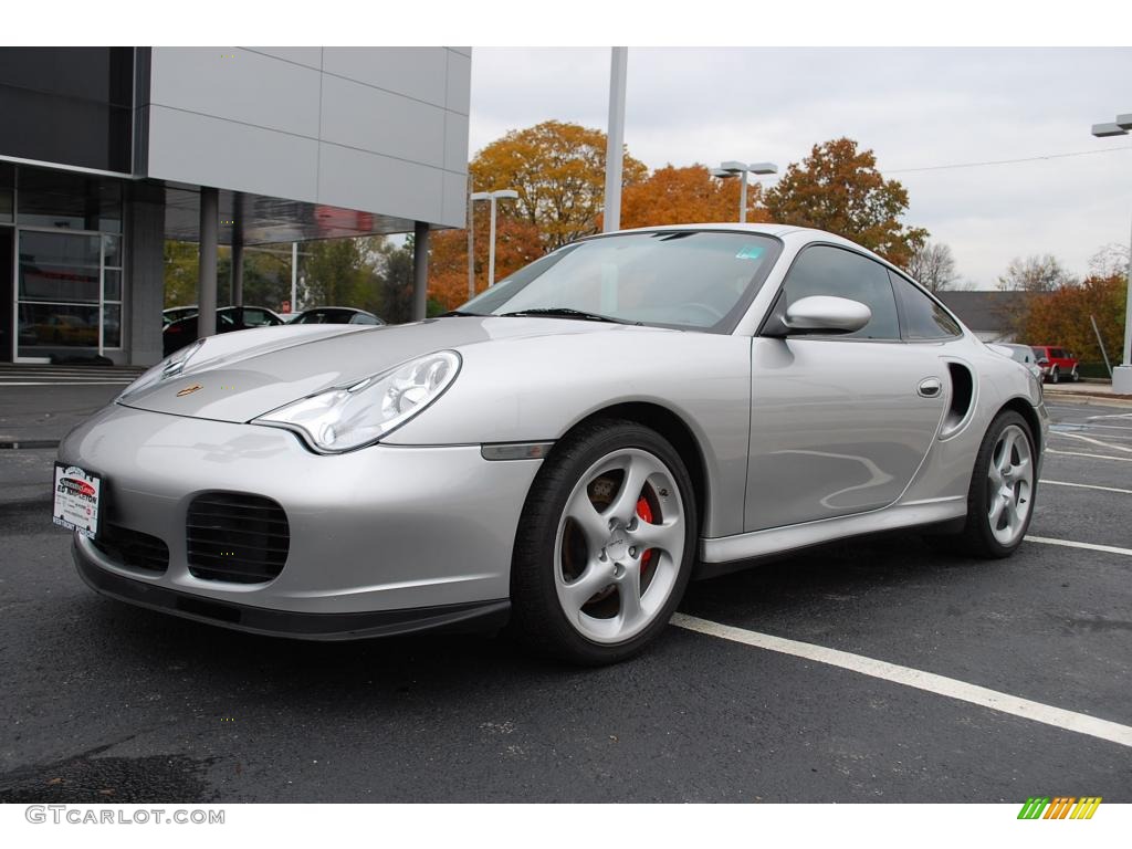 2003 911 Turbo Coupe - Arctic Silver Metallic / Black photo #1