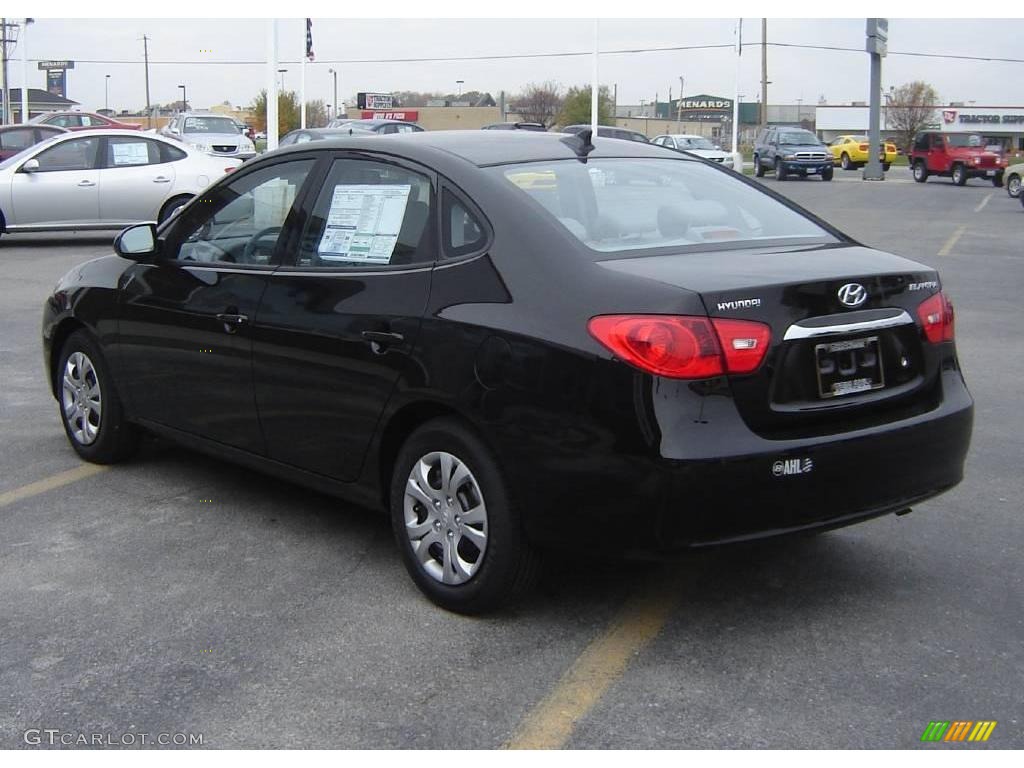 2010 Elantra GLS - Ebony Black / Gray photo #5
