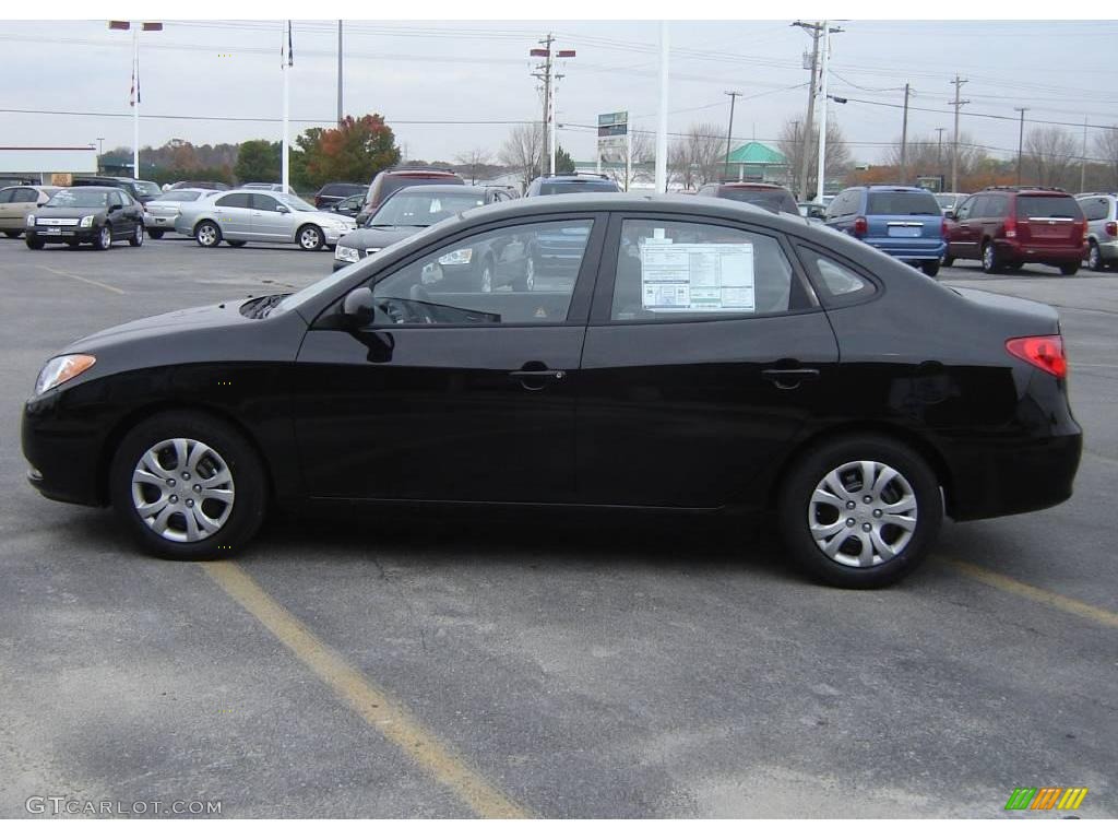 2010 Elantra GLS - Ebony Black / Gray photo #6