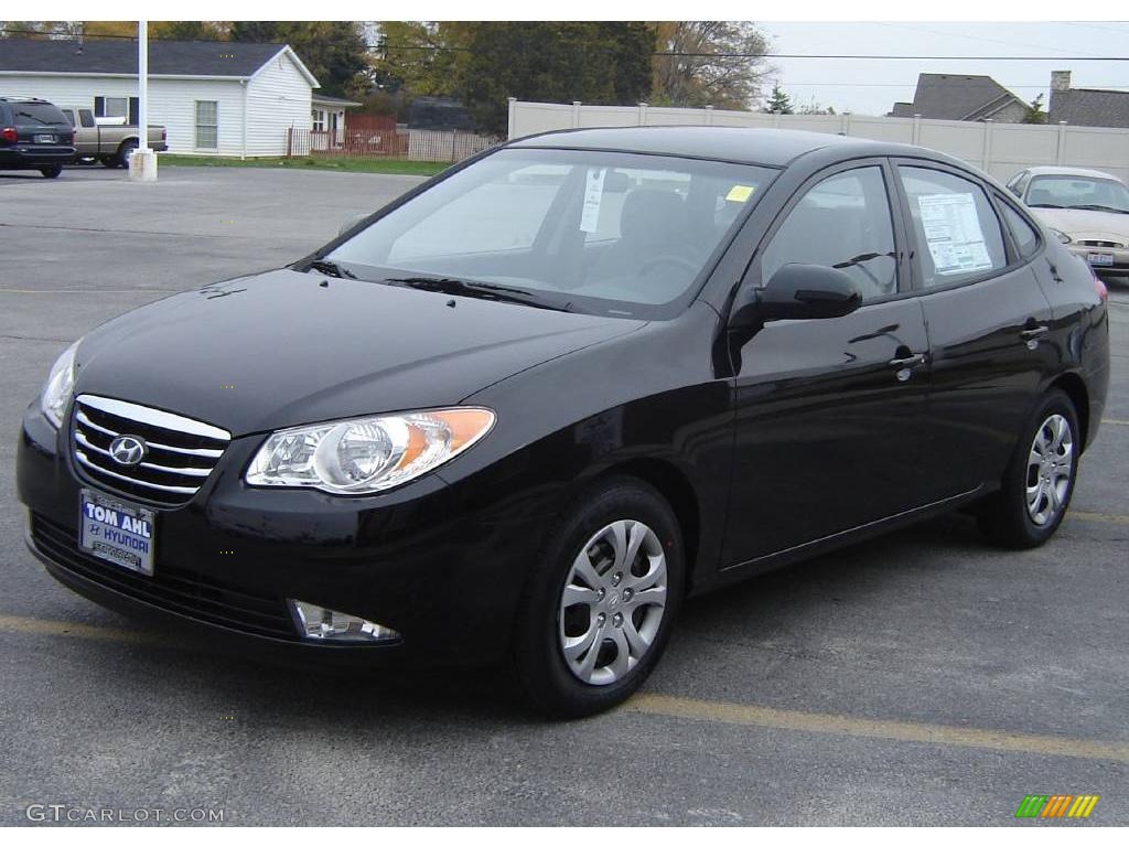 2010 Elantra GLS - Ebony Black / Gray photo #7