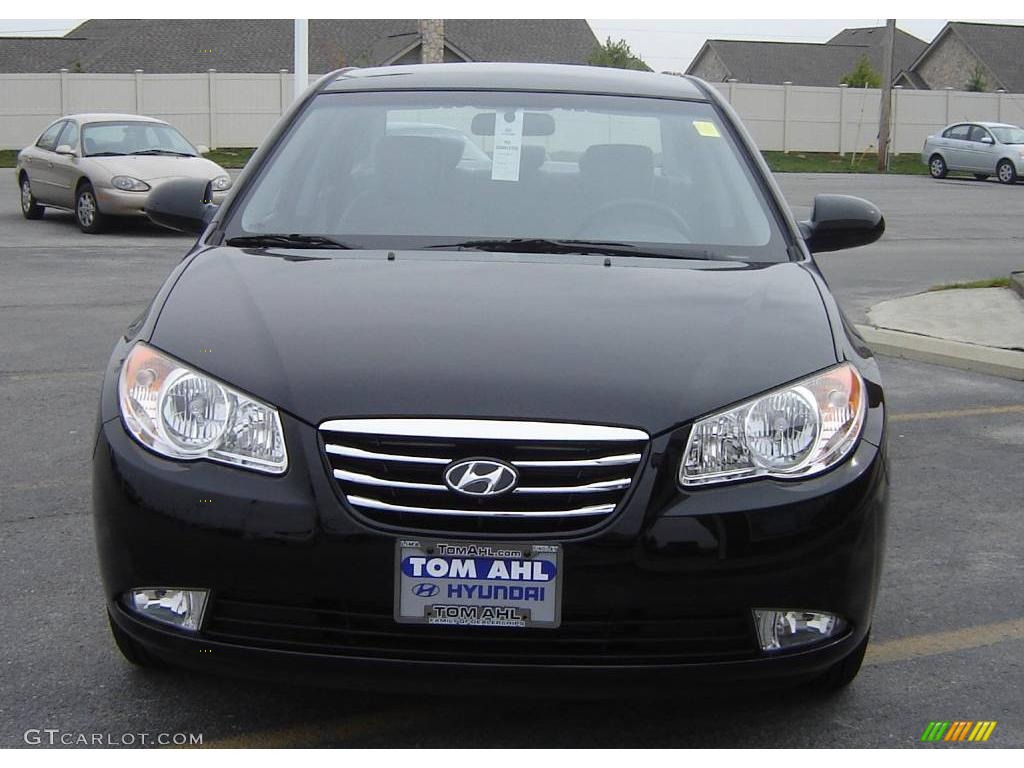 2010 Elantra GLS - Ebony Black / Gray photo #8
