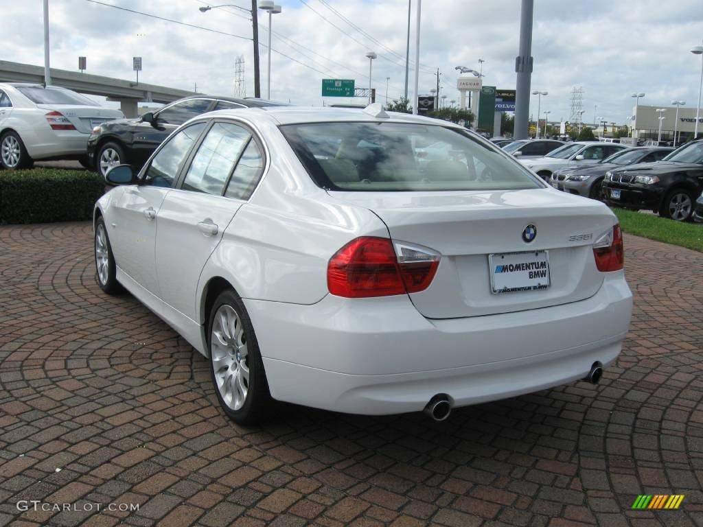 2008 3 Series 335i Sedan - Alpine White / Beige photo #5