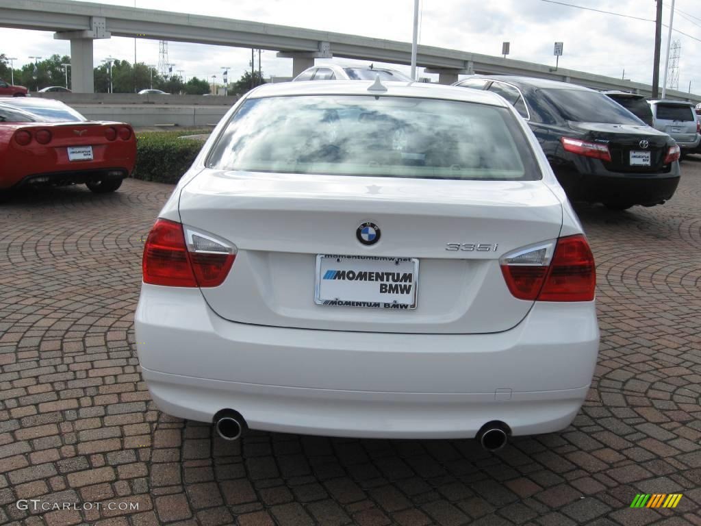 2008 3 Series 335i Sedan - Alpine White / Beige photo #6