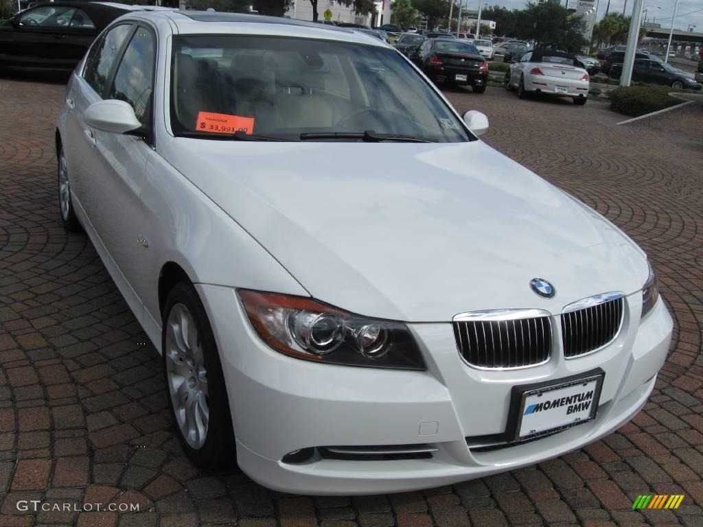 2008 3 Series 335i Sedan - Alpine White / Beige photo #8