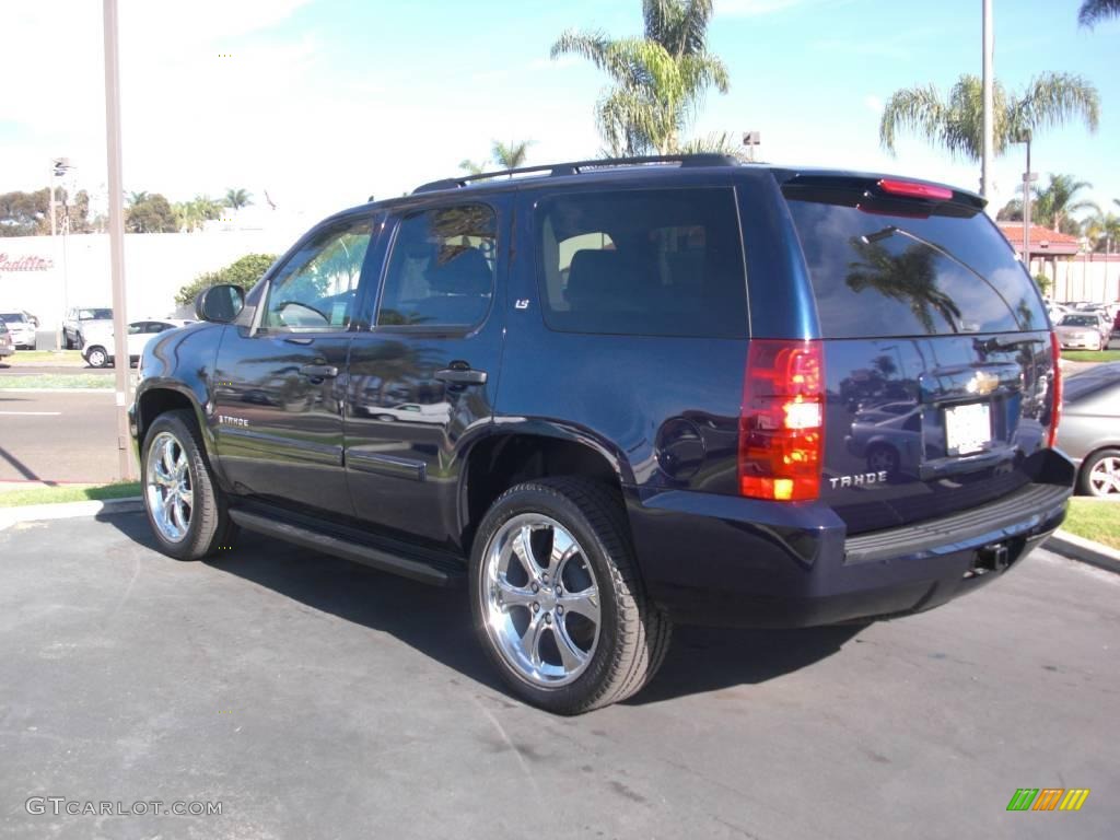 2008 Tahoe LS - Dark Blue Metallic / Light Titanium/Dark Titanium photo #3