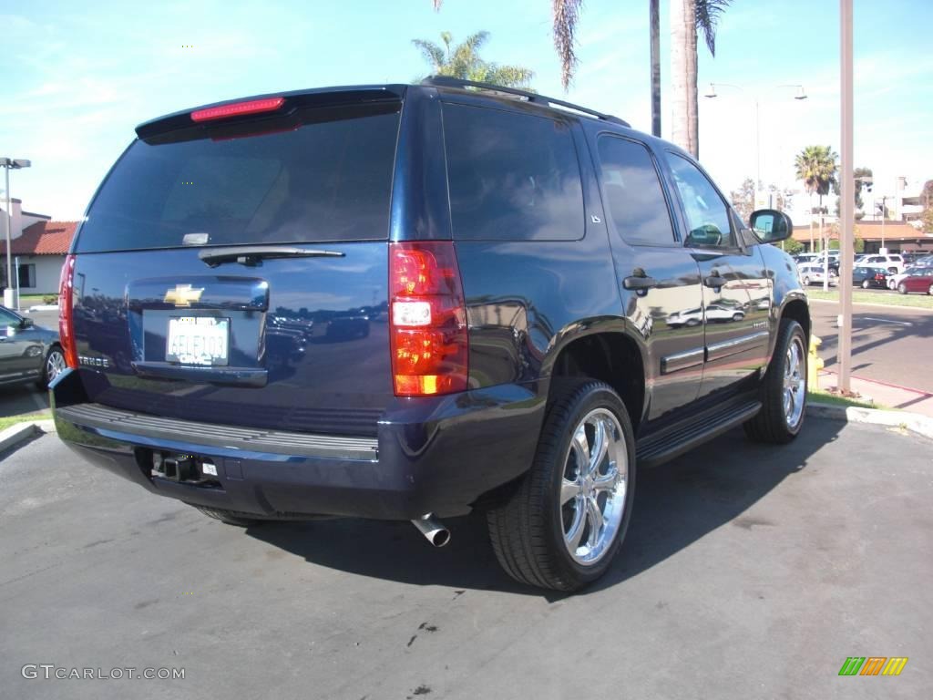 2008 Tahoe LS - Dark Blue Metallic / Light Titanium/Dark Titanium photo #5