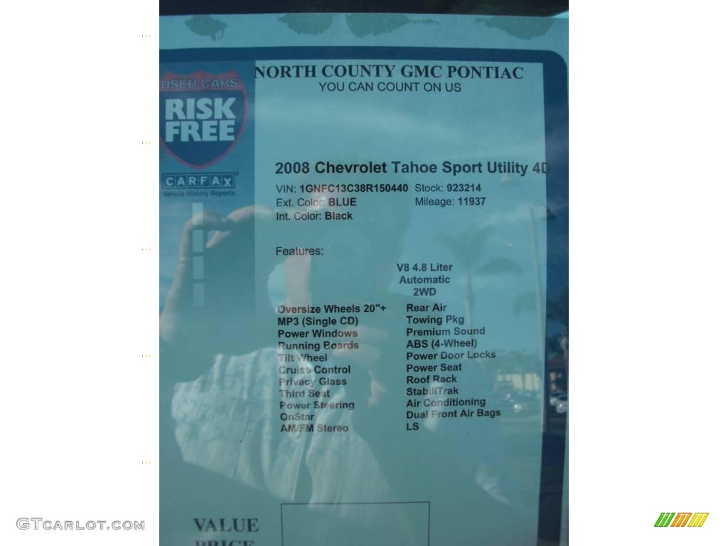 2008 Tahoe LS - Dark Blue Metallic / Light Titanium/Dark Titanium photo #12