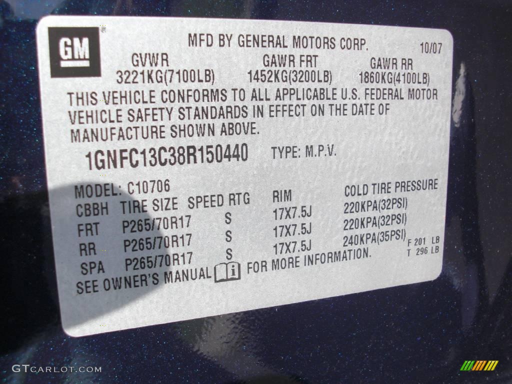2008 Tahoe LS - Dark Blue Metallic / Light Titanium/Dark Titanium photo #28