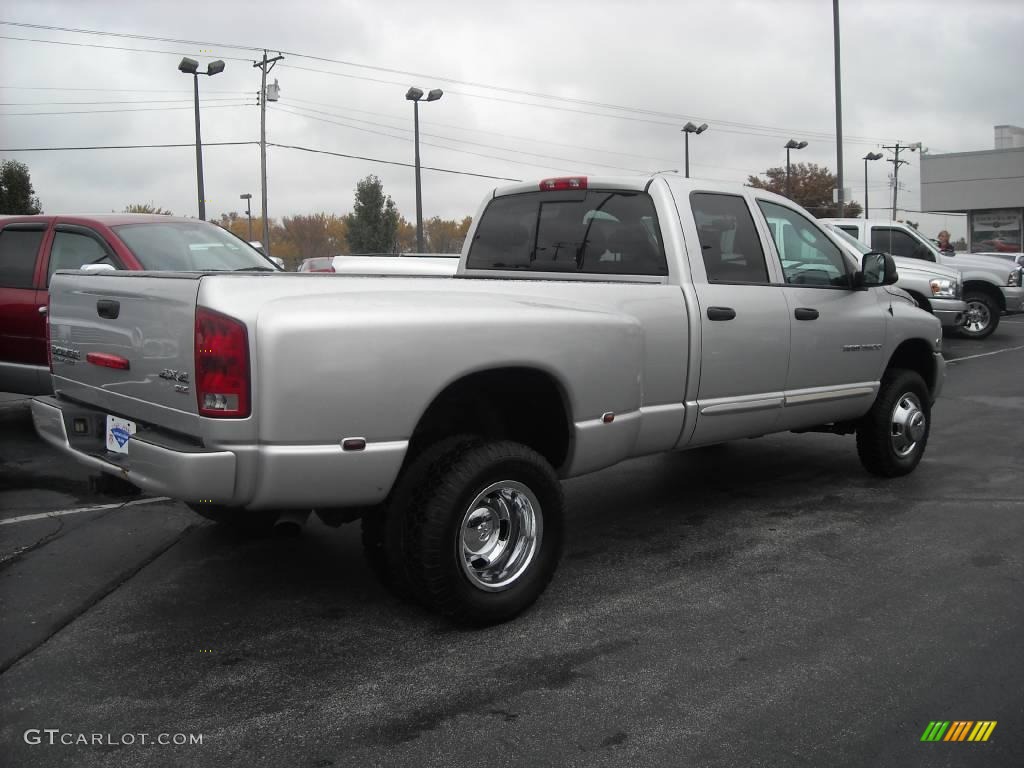 2004 Ram 3500 SLT Quad Cab 4x4 Dually - Bright Silver Metallic / Dark Slate Gray photo #2