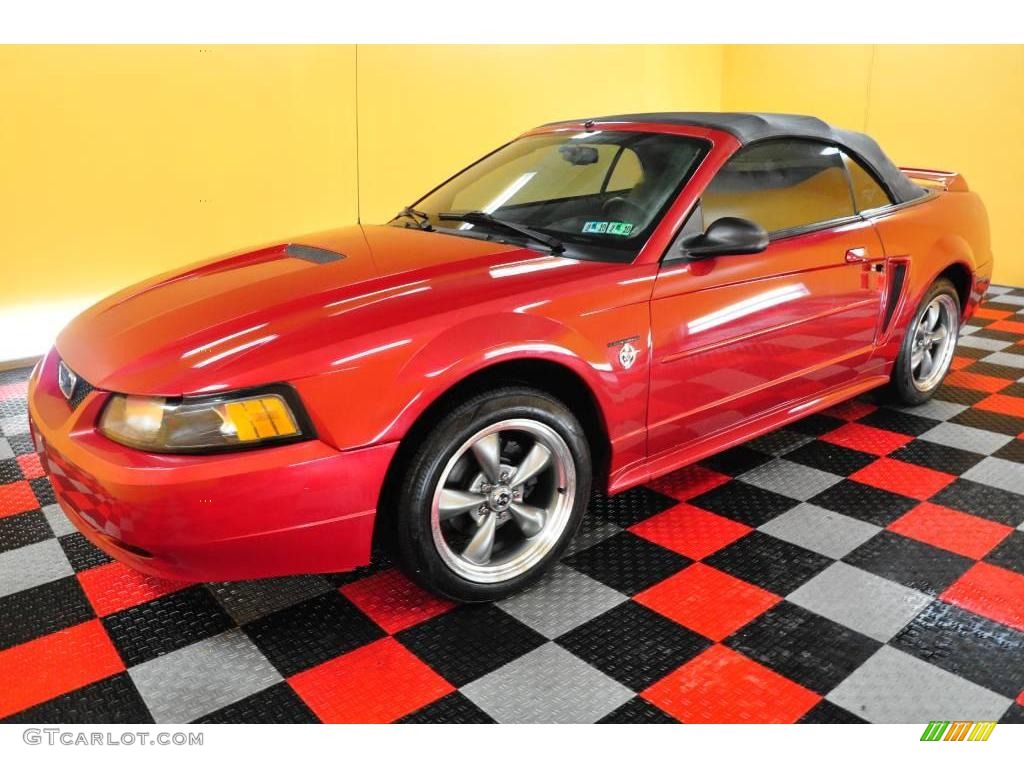 1999 Mustang GT Convertible - Laser Red Metallic / Dark Charcoal photo #3