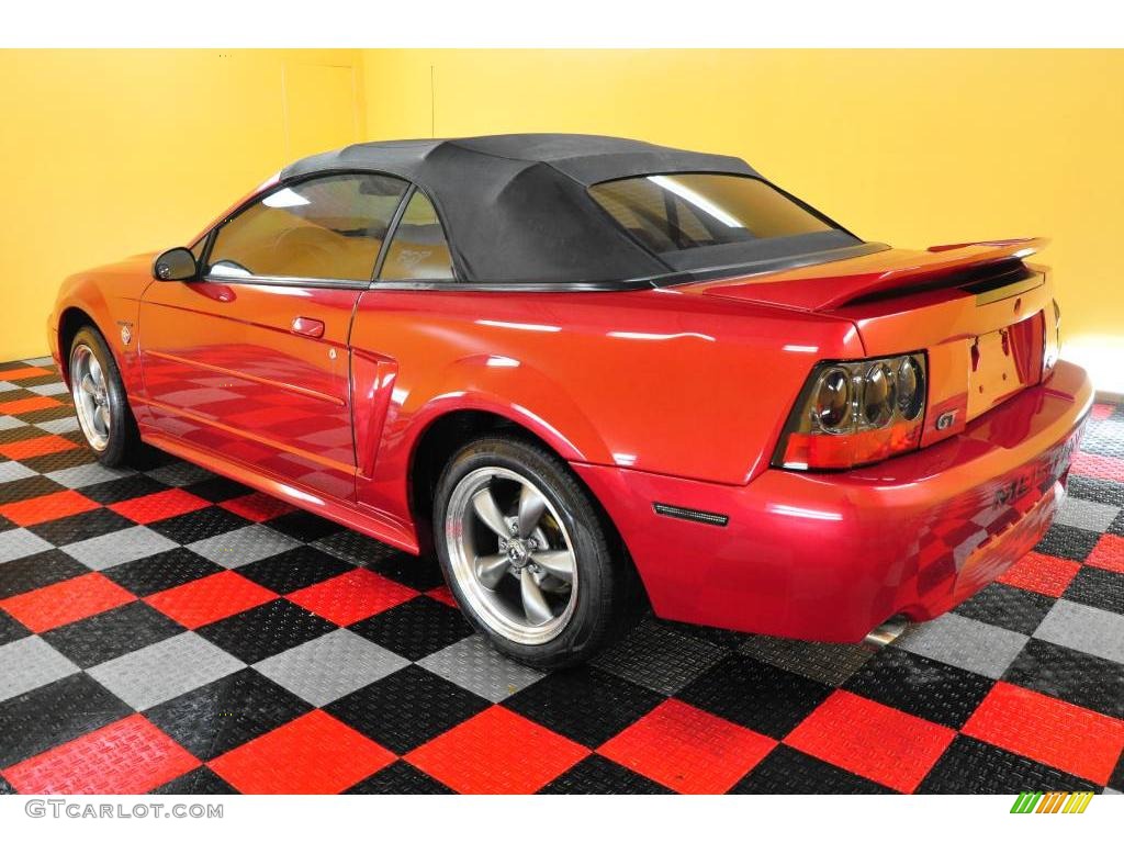 1999 Mustang GT Convertible - Laser Red Metallic / Dark Charcoal photo #4