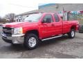 2009 Victory Red Chevrolet Silverado 2500HD LT Extended Cab 4x4  photo #1