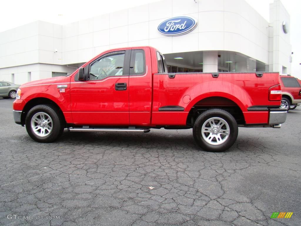 2007 F150 XLT Regular Cab - Bright Red / Medium Flint photo #5