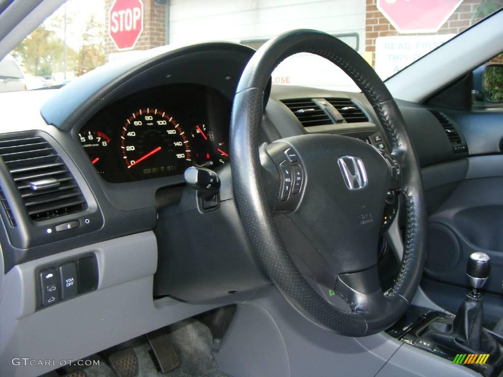 2006 Accord EX-L V6 Coupe - Alabaster Silver Metallic / Gray photo #5