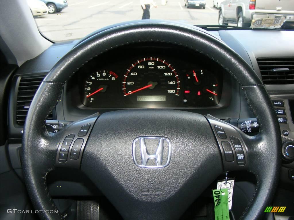 2006 Accord EX-L V6 Coupe - Alabaster Silver Metallic / Gray photo #12