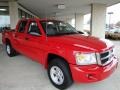 2008 Flame Red Dodge Dakota SLT Crew Cab  photo #8