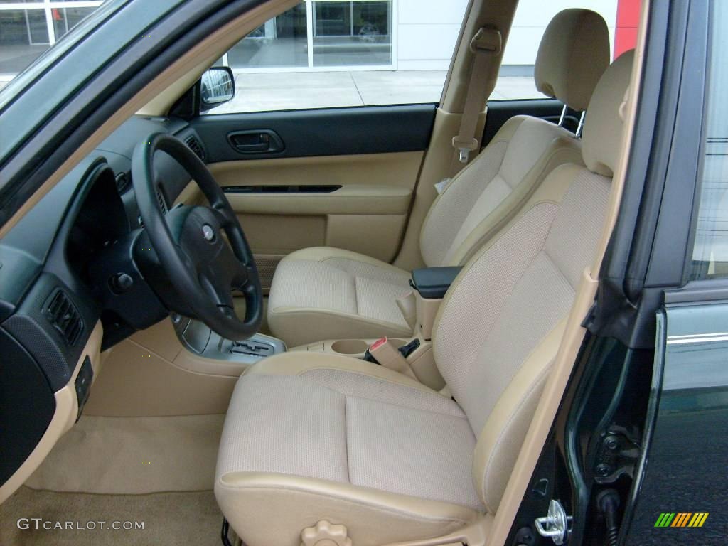 2004 Forester 2.5 X - Woodland Green Pearl / Beige photo #10