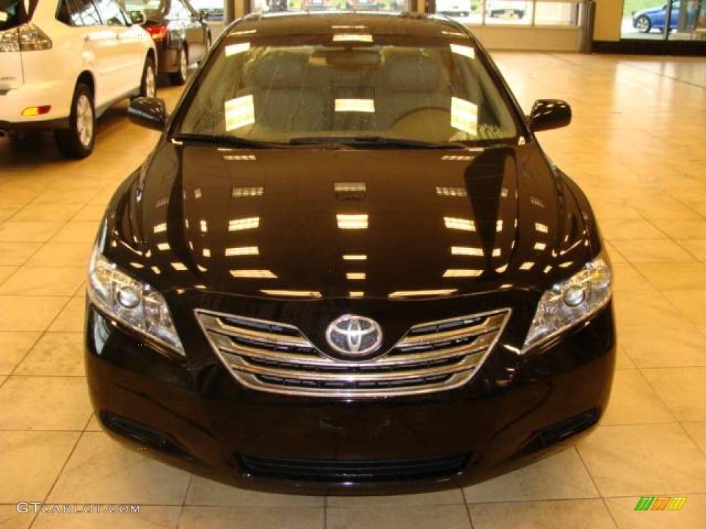 2007 Camry Hybrid - Black / Bisque photo #2