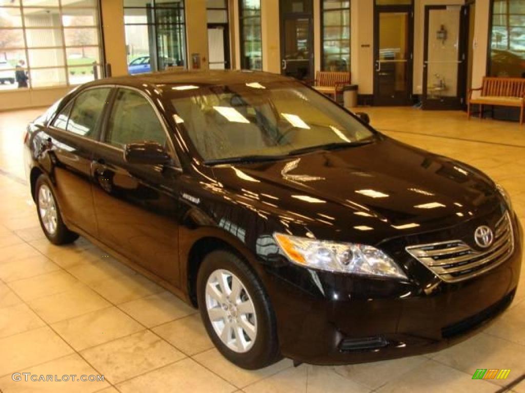 2007 Camry Hybrid - Black / Bisque photo #3