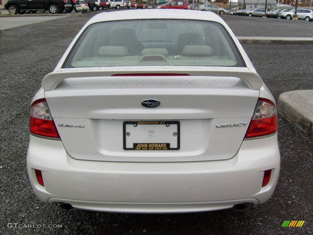 2008 Legacy 2.5i Limited Sedan - Satin White Pearl / Warm Ivory photo #4