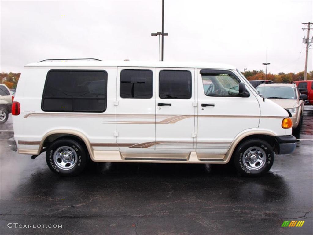 White Dodge Ram Van
