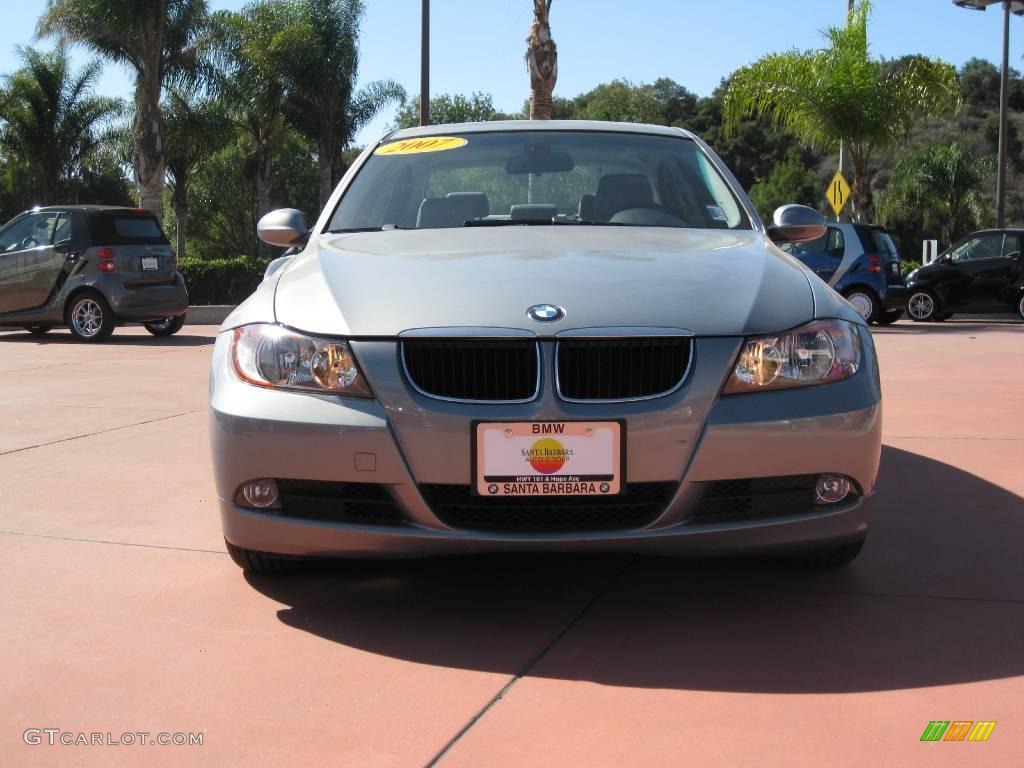 2007 3 Series 328i Sedan - Arctic Metallic / Grey Dakota Leather photo #2