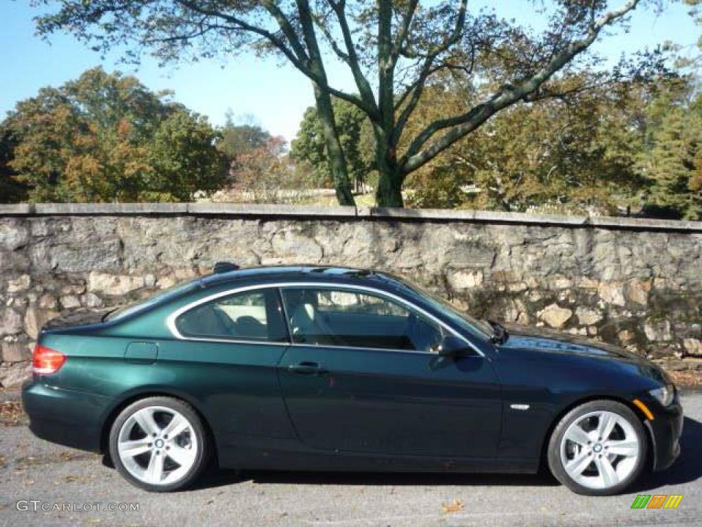 2007 3 Series 335i Coupe - Deep Green Metallic / Cream Beige photo #10