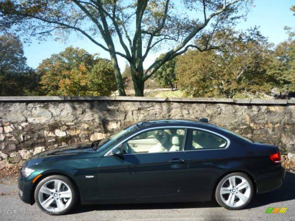 2007 3 Series 335i Coupe - Deep Green Metallic / Cream Beige photo #11