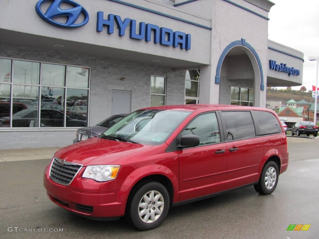 2008 Town & Country LX - Inferno Red Crystal Pearlcoat / Medium Slate Gray/Light Shale photo #1