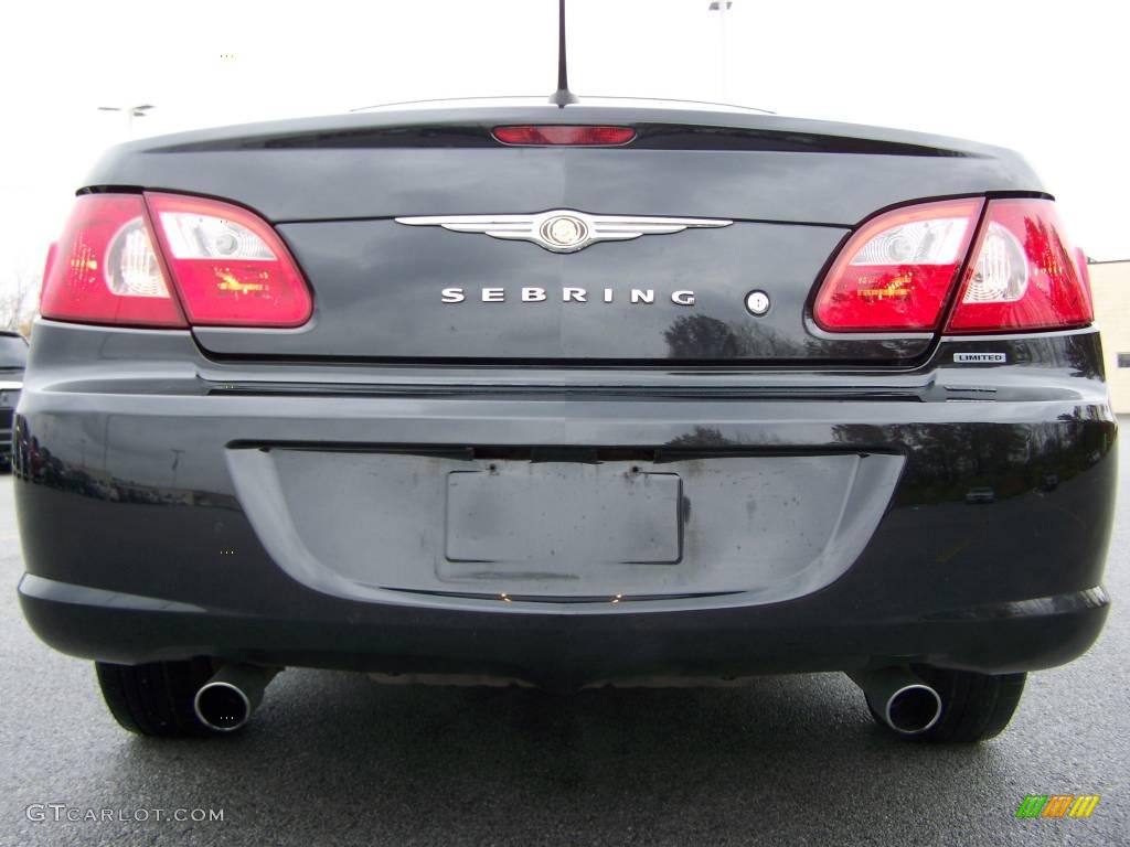 2008 Sebring Limited Hardtop Convertible - Brilliant Black Crystal Pearl / Dark Slate Gray/Light Slate Gray photo #6