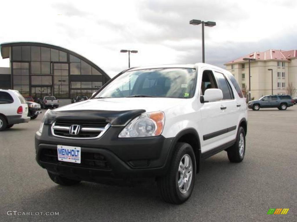 2002 CR-V EX 4WD - Taffeta White / Saddle photo #2