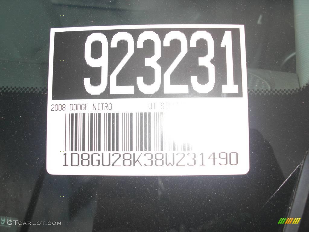 2008 Nitro SXT 4x4 - Bright Silver Metallic / Dark Slate Gray photo #10