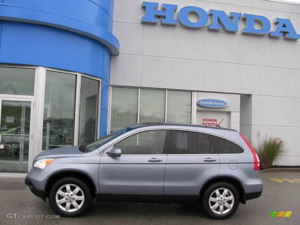 2007 CR-V EX-L 4WD - Glacier Blue Metallic / Gray photo #3