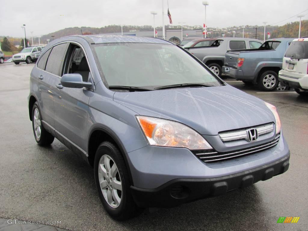 2007 CR-V EX-L 4WD - Glacier Blue Metallic / Gray photo #10