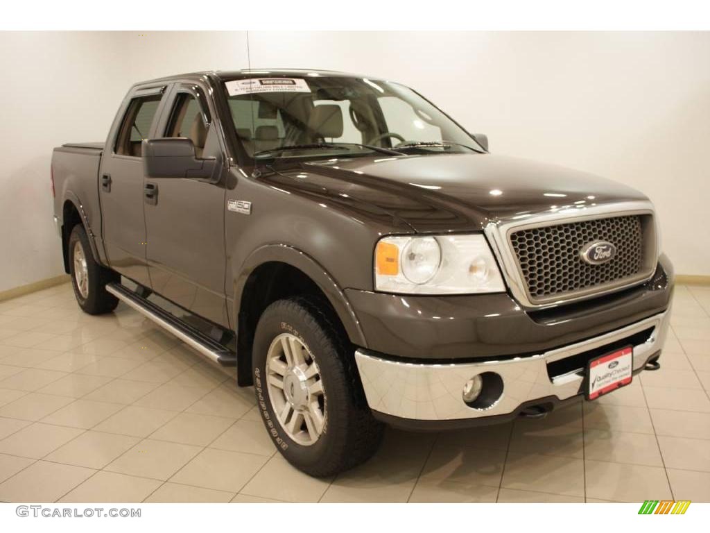 2006 F150 Lariat SuperCrew 4x4 - Dark Stone Metallic / Tan photo #1