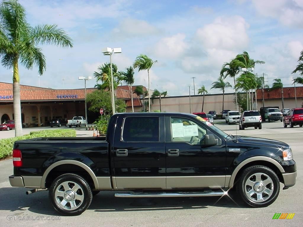 2006 F150 Lariat SuperCrew - Black / Tan photo #2