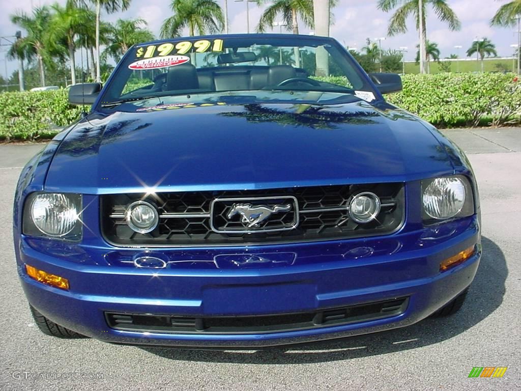2007 Mustang V6 Premium Convertible - Vista Blue Metallic / Dark Charcoal photo #9