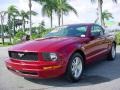 2008 Dark Candy Apple Red Ford Mustang V6 Deluxe Coupe  photo #7