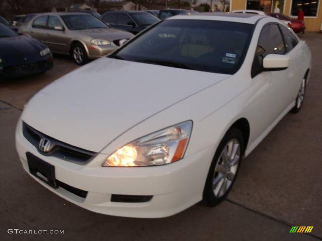 2006 Accord EX V6 Coupe - Taffeta White / Ivory photo #1