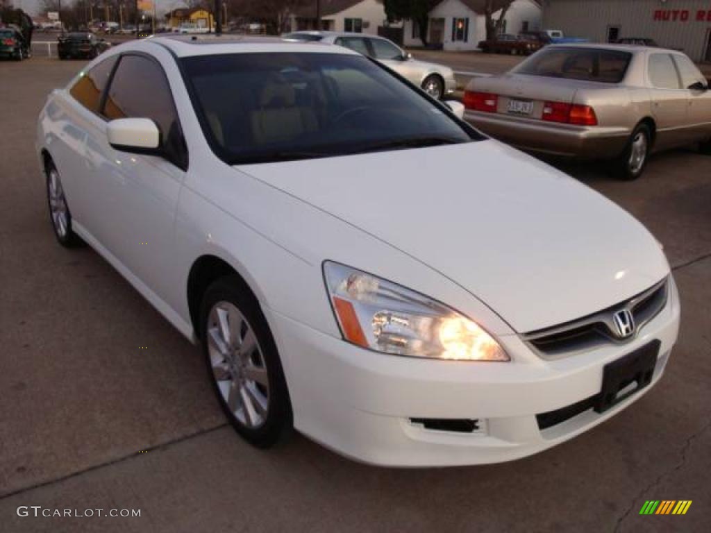 2006 Accord EX V6 Coupe - Taffeta White / Ivory photo #3