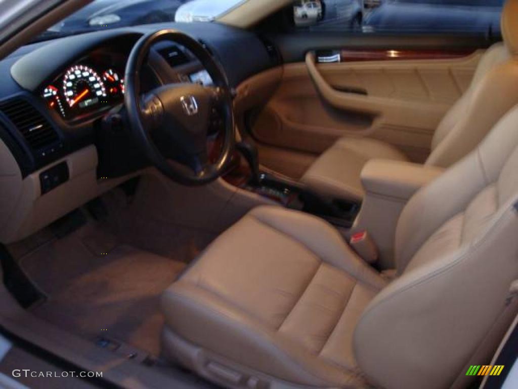 2006 Accord EX V6 Coupe - Taffeta White / Ivory photo #7