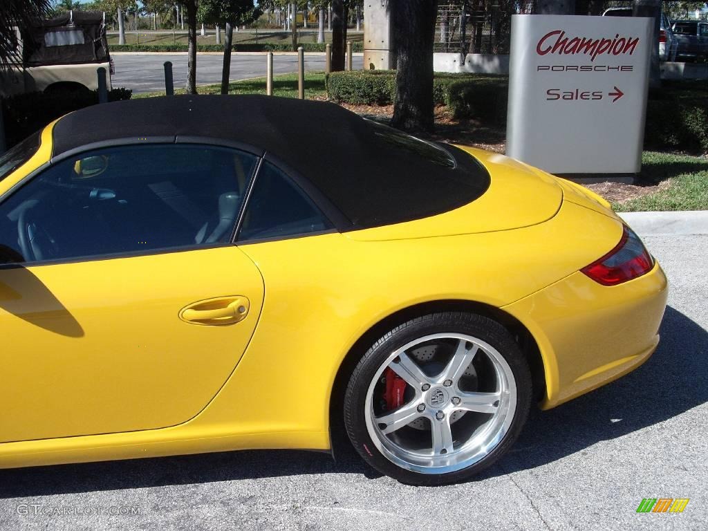 2008 911 Carrera S Cabriolet - Speed Yellow / Black photo #11