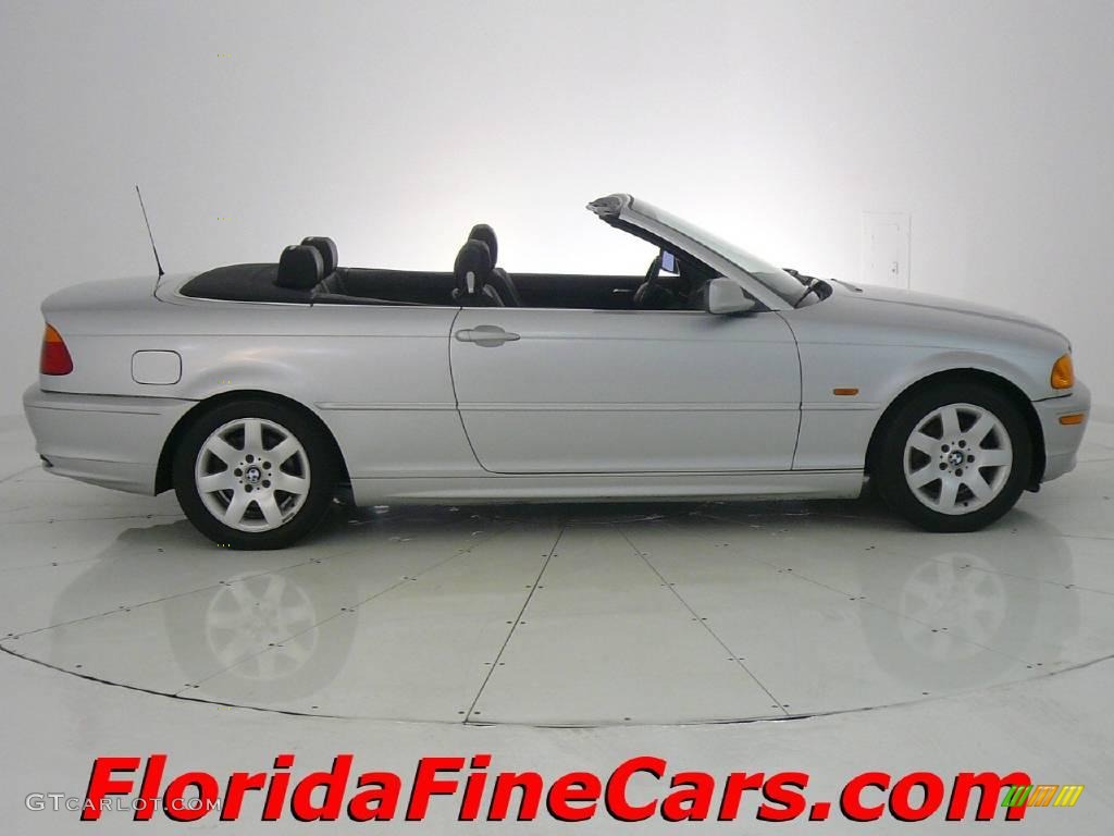 2001 3 Series 325i Convertible - Titanium Silver Metallic / Black photo #4
