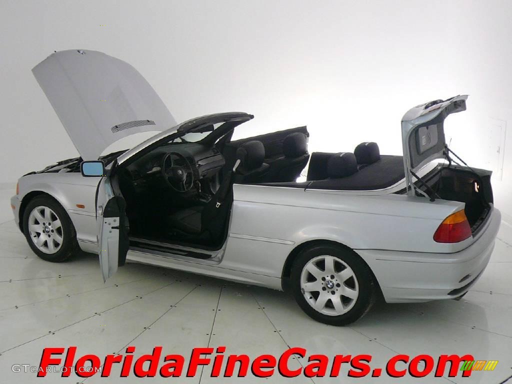 2001 3 Series 325i Convertible - Titanium Silver Metallic / Black photo #7