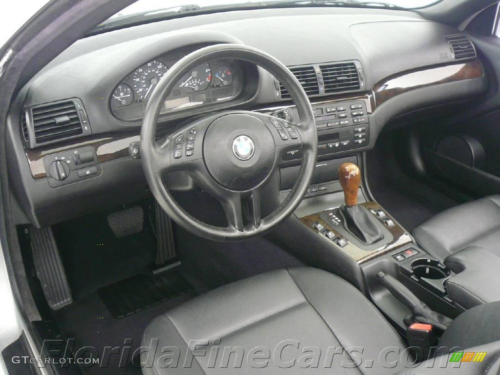 2001 3 Series 325i Convertible - Titanium Silver Metallic / Black photo #13