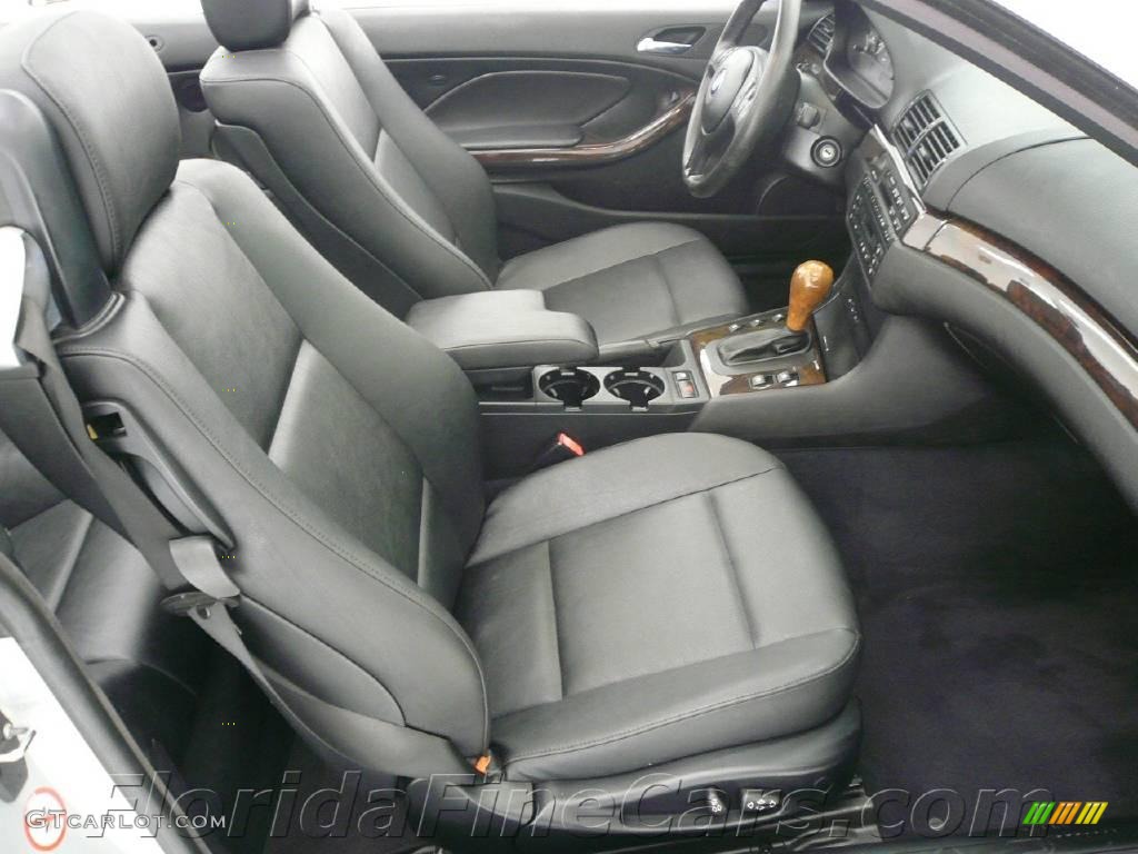 2001 3 Series 325i Convertible - Titanium Silver Metallic / Black photo #14