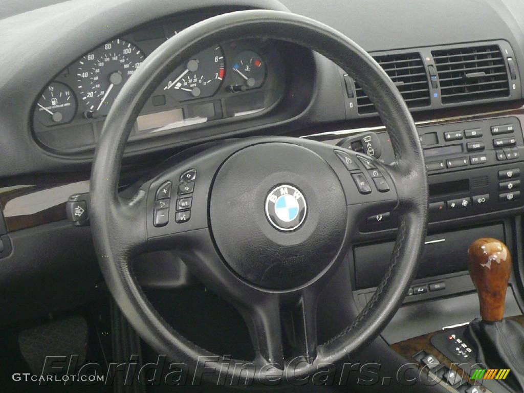 2001 3 Series 325i Convertible - Titanium Silver Metallic / Black photo #17